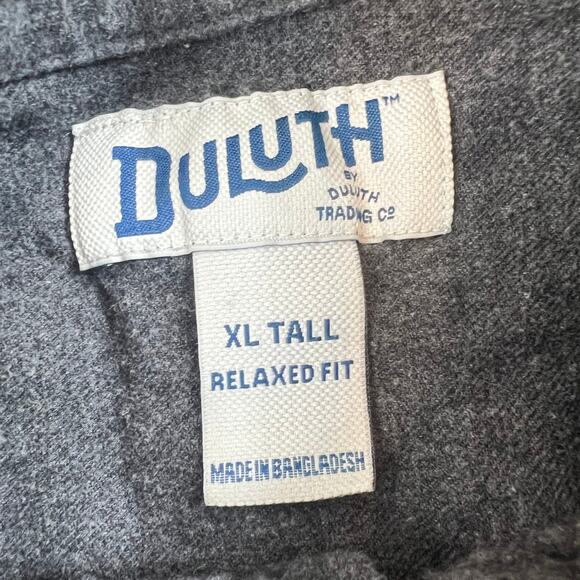 Duluth Trading Company Dark Gray Button Up Shirt Relaxed Fit - Picture 3 of 4
